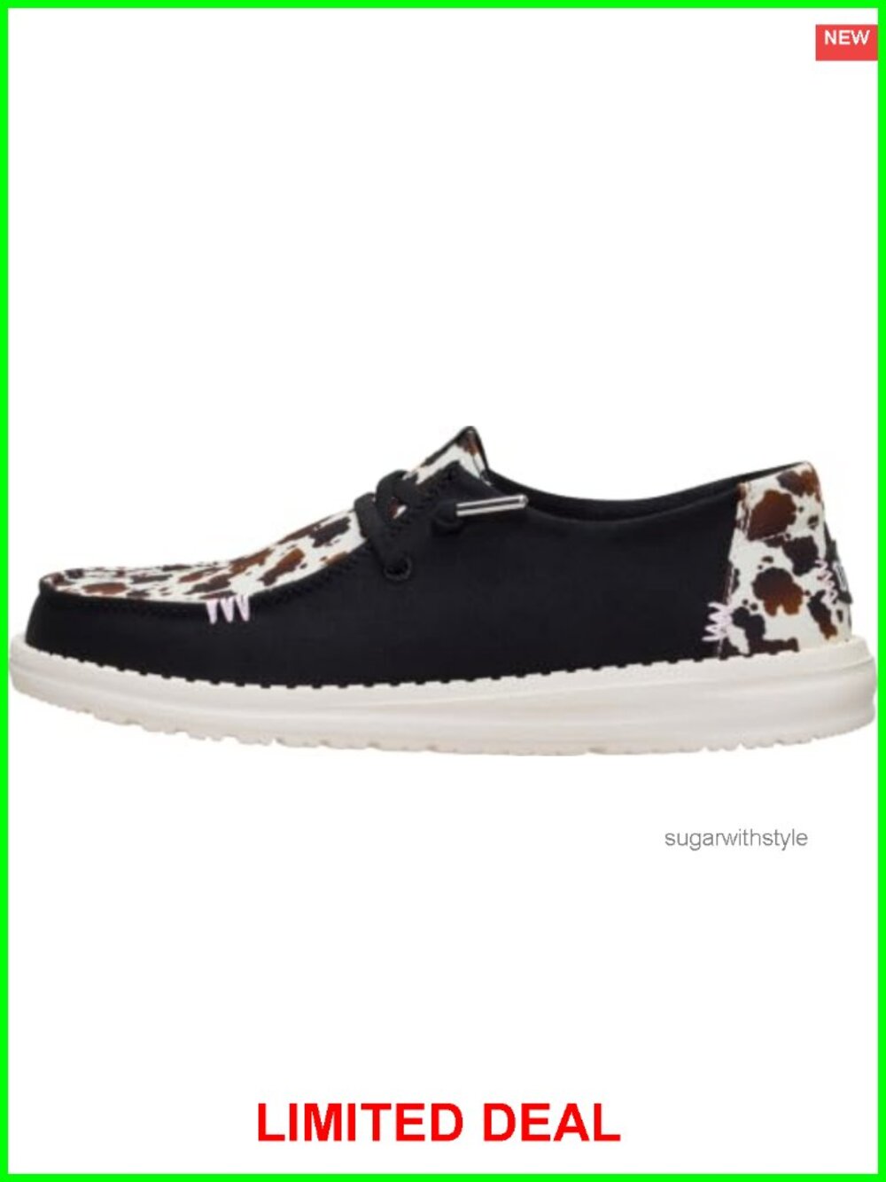 HEYDUDE Wendy Spotted Cow Slip On Loafers Casual